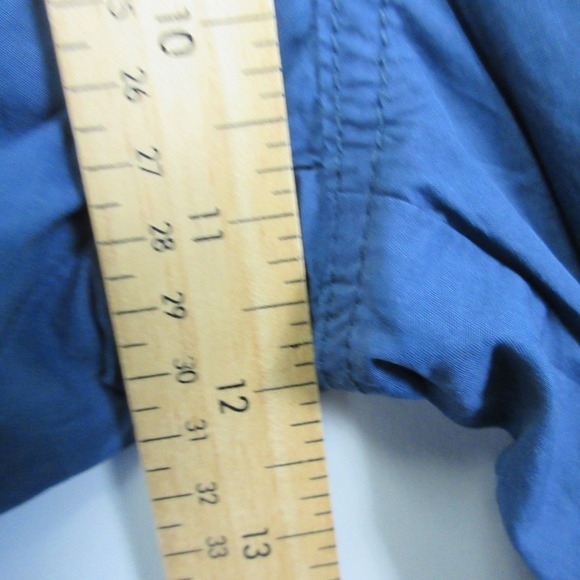 Garage Paxton Parachute Pants Women XS Blue Baggy Cotton Cargo Utility 318 - Picture 9 of 11